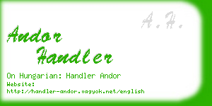 andor handler business card